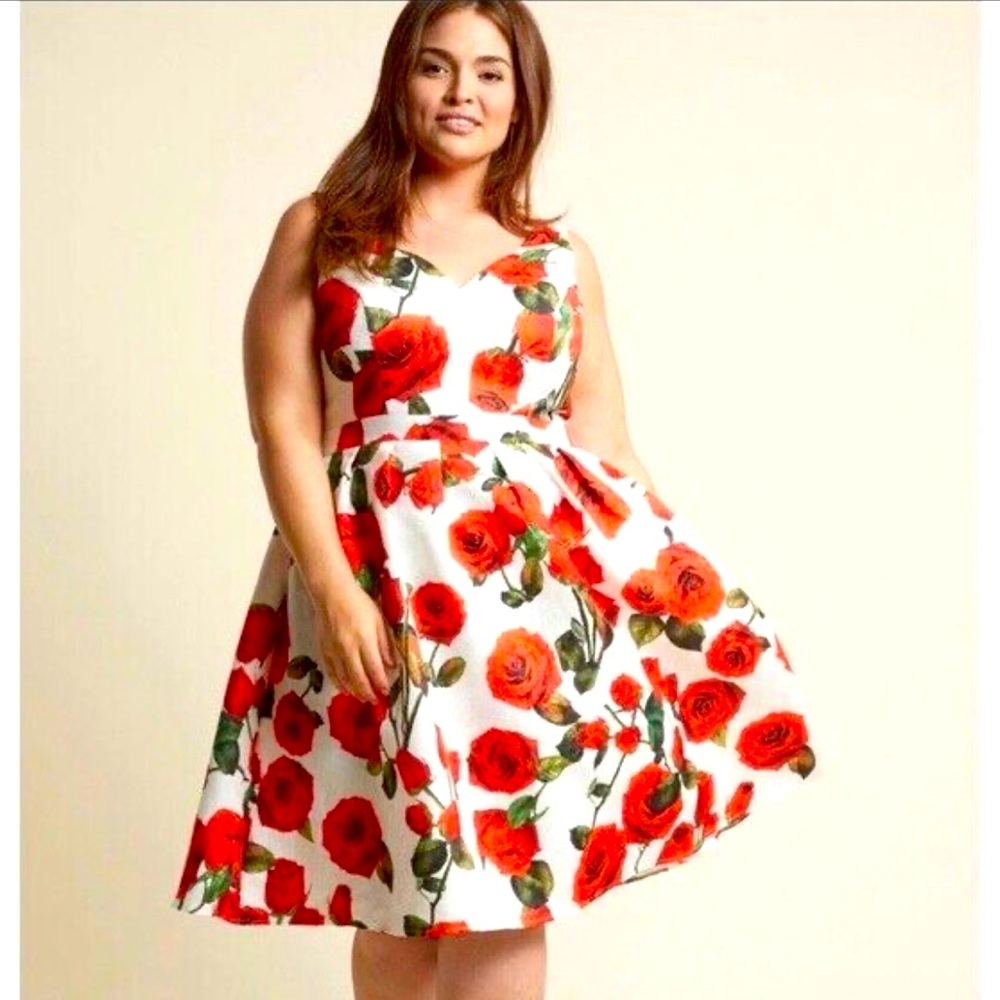 Chi Chi London Retro Floral Dress NWT